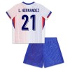 Maglia ufficiale Francia L. Hernandez 21 Trasferta Euro 2024 per Bambino